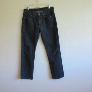Levi's Dark Wash Blue 32 Men's 100% Cotton Straight Jeans